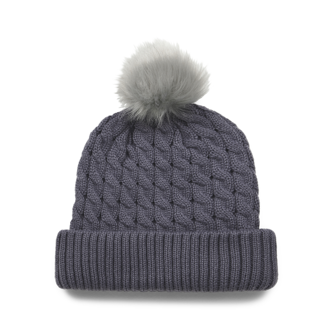 Cable Knit Pom Pom