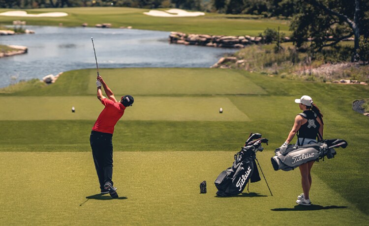 Golfers playing in Titleist Golf Gear